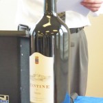 The giant bottle of wine donated by Joe, for the Casino Night raffle!