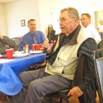 John I. shares his ideas for the Holiday tree in Rotary Park.