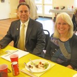 Visiting Rotarian and speaker Arturo Reyes, and guest Barbara Rice.